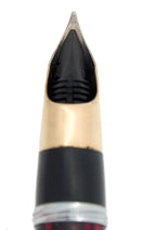 CIRCA 1942 SHEAFFER TRIUMPH CARMINE WIDE BAND PLUNGER FILL FOUNTAIN PEN RESTORED OFFERED BY ANTIQUE DIGGER