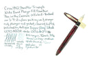 CIRCA 1942 SHEAFFER TRIUMPH CARMINE WIDE BAND PLUNGER FILL FOUNTAIN PEN RESTORED OFFERED BY ANTIQUE DIGGER