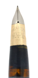 CIRCA 1947 SHEAFFER TRIUMPH VALIANT MARINE GREEN OVERSIZE FOUNTAIN PEN RESTORED OFFERED BY ANTIQUE DIGGER