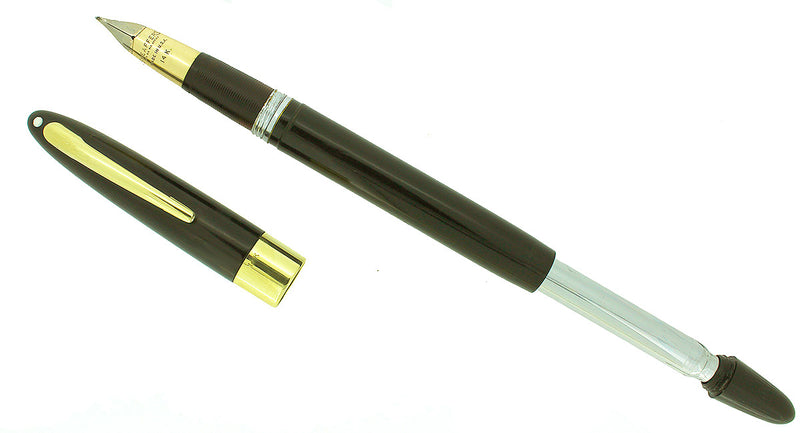 CIRCA 1951 SHEAFFER WHITE DOT VALIANT 14K CAP BAND & NIB FOUNTAIN PEN RESTORED OFFERED BY ANTIQUE DIGGER