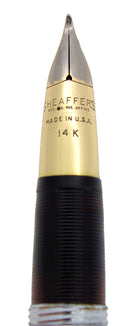 CIRCA 1951 SHEAFFER WHITE DOT VALIANT 14K CAP BAND & NIB FOUNTAIN PEN RESTORED OFFERED BY ANTIQUE DIGGER