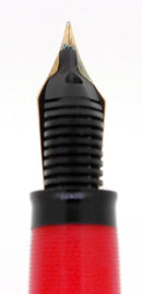 SCARCE CIRCA 1952-59 SHEAFFER VERMILLION SNORKEL FINE NIB FOUNTAIN PEN RESTORED OFFERED BY ANTIQUE DIGGER