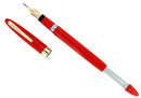SCARCE CIRCA 1952-59 SHEAFFER VERMILLION SNORKEL FINE NIB FOUNTAIN PEN RESTORED OFFERED BY ANTIQUE DIGGER