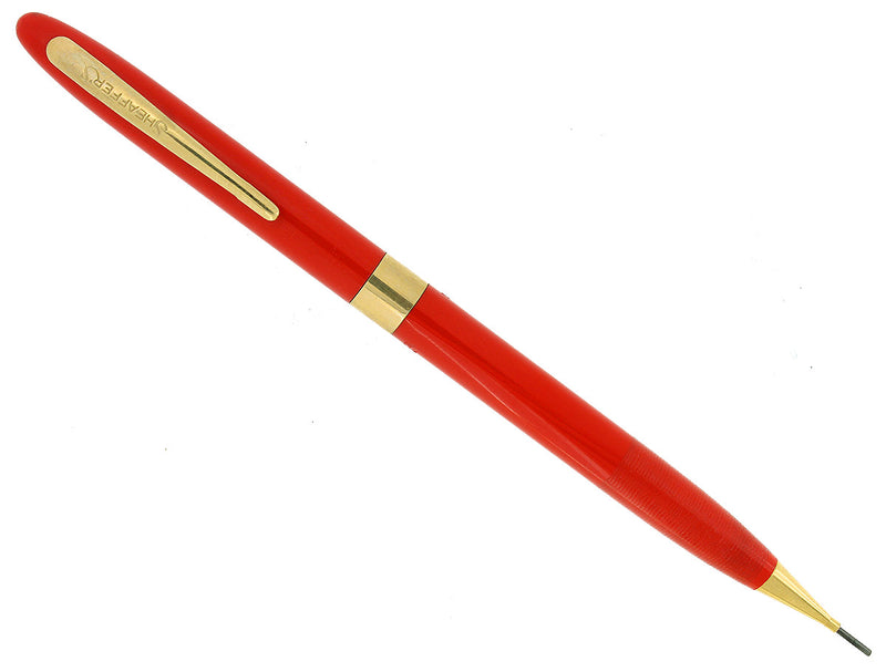 CIRCA 1956 SHEAFFER VERMILION PENCIL NEW OLD STOCK CHALK MARKED RARE COLOR OFFERED BY ANTIQUE DIGGER