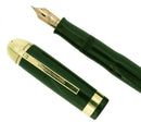 CIRCA 1943 EVERSHARP SKYLINE DARK GREEN FOUNTAIN PEN DEMI SIZE RESTORED OFFERED BY ANTIQUE DIGGER
