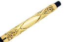C1895 H.M. SMITH DIAMOND PATTERN GOLD FILLED OVERLAY FOUNTAIN PEN RESTORED OFFERED BY ANTIQUE DIGGER