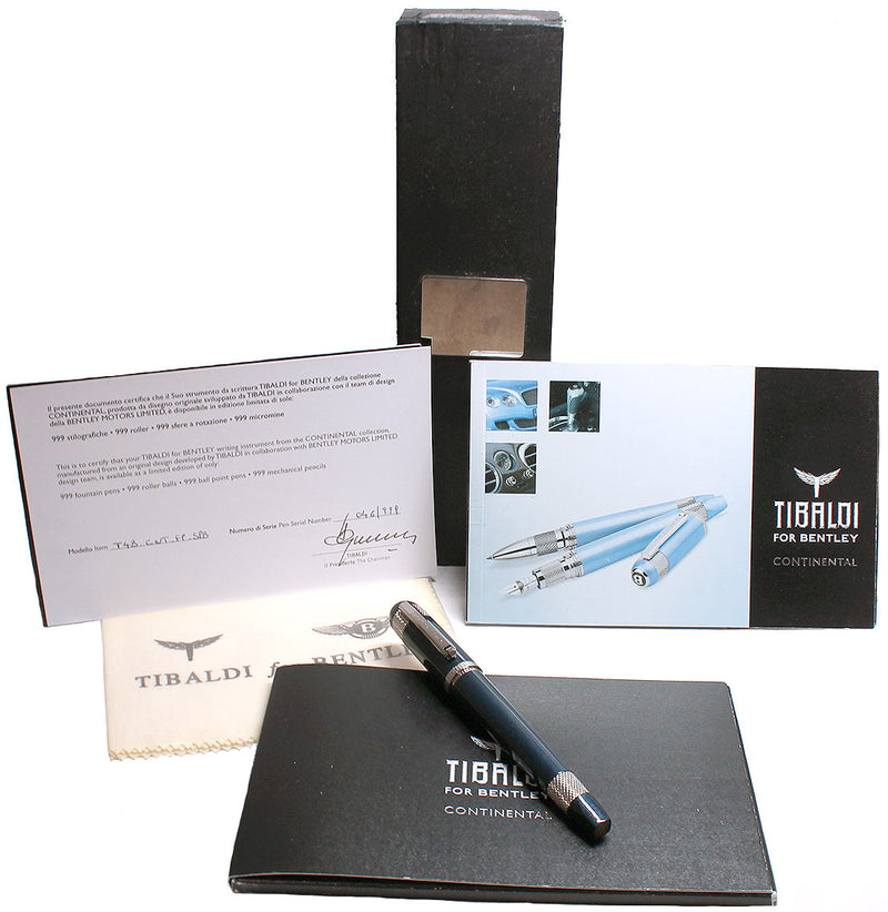 TIBALDI FOR BENTLEY CONTINENTAL COLLECTION LIMITED EDITION FOUNTAIN PEN W/BOX NEW INKED OFFERED BY ANTIQUE DIGGER