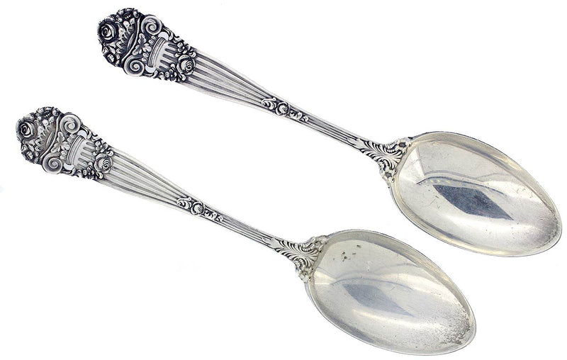 2 - TOWLE GEORGIAN 1898 PATTERN STERLING SILVER 5 O'CLOCK TEASPOONS GORGEOUS OFFERED BY ANTIQUE DIGGER