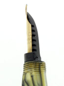 CIRCA 1930 TRIAD TRI-PEN MFG CO BLACK AND PEARL CELLULOID FOUNTAIN PEN VERY RARE OFFERED BY ANTIQUE DIGGER