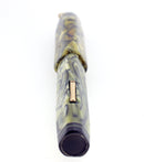 CIRCA 1930 TRIAD TRI-PEN MFG CO BLACK AND PEARL CELLULOID FOUNTAIN PEN VERY RARE OFFERED BY ANTIQUE DIGGER