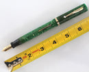 SHEAFFER OVERSIZED FLAT TOP JADE GREEN CELLULOID FOUNTAIN PEN