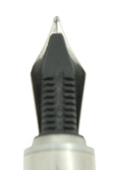 VISCONTI REMBRANDT MARBLED WHITE PALLADIUM TRIM MEDIUM NIB FOUNTAIN PEN OFFERED BY ANTIQUE DIGGER