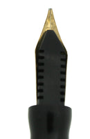 CIRCA 1924 WAHL GOLD FILLED CHEVRON PATTERN FOUNTAIN PEN F-BBB+ FLEX NIB RESTORED OFFERED BY ANTIQUE DIGGER