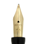 CIRCA 1924 WAHL GOLD FILLED CHEVRON PATTERN FOUNTAIN PEN F-BBB+ FLEX NIB RESTORED OFFERED BY ANTIQUE DIGGER