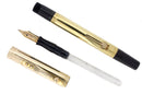 1920s WATERMAN 0552 1/2 SMOOTH GOLD OVERLAY FOUNTAIN PEN XXF - BBB 2.6MM FLEX NIB RESTORED OFFERED BY ANTIQUE DIGGER