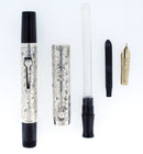 RESTORED WATERMAN 454 STERLING OVERLAY FOUNTAIN PEN IN THE HAND ENGRAVED VINE PATTERN OFFERED BY ANTIQUE DIGGER