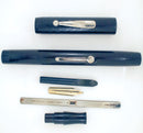 RESTORED 1920s WATERMAN 52 BLACK CHASED HARD RUBBER FOUNTAIN PEN WITH F to BBB+ FLEXIBLE NIB