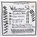 WATERMAN 52 WOOD GRAIN FOUNTAIN PEN WRITING SAMPLE