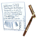 RESTORED 1920s WATERMAN 52 1/2V RED RIPPLE FOUNTAIN PEN F to BBB FLEX NIB OFFERED BY ANTIQUE DIGGER