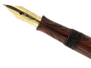 RESTORED 1920s WATERMAN 52 1/2V RED RIPPLE FOUNTAIN PEN F to BBB FLEX NIB OFFERED BY ANTIQUE DIGGER