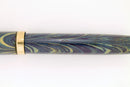 1920s WATERMAN 52V BLUE RIPPLE FOUNTAIN PEN WITH XF to BBB FLEXIBLE NIB IN RESTORED CONDITION OFFERED BY ANTIQUE DIGGER