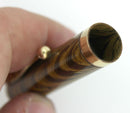 VINTAGE 1920S WATERMAN OLIVE RIPPLE 52V CAP WITH 18K GOLD FILLED TRIM OFFERED BY ANTIQUE DIGGER
