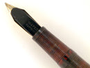 EARLY 1900 WATERMAN 12 RED MOTTLED EYEDROPPER FOUNTAIN PEN WITH F to BBB+ FLEX NIB