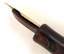 1920s WATERMAN 52 RED RIPPLE FOUNTAIN PEN WITH CHROME TRIM XXF to BBB+ FLEX NIB RESTORED OFFERED BY ANTIQUE DIGGER