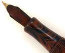 1920s WATERMAN 52 RED RIPPLE FOUNTAIN PEN WITH CHROME TRIM XXF to BBB+ FLEX NIB RESTORED OFFERED BY ANTIQUE DIGGER
