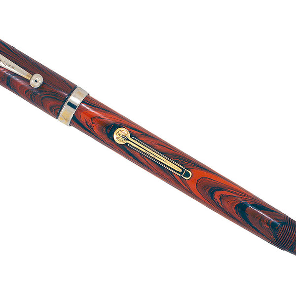 Artisan Slimline Ballpoint Pen With Green Box Elder Wood Barrel