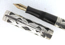 1920S WATERMAN 452 STERLING OVERLAY FOUNTAIN PEN F to BBB+ FLEX NIB RESTORED