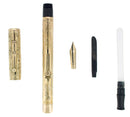 C1925 WATERMAN 18K G.F. 0552 1/2 LEC PANSY PANEL M-BBB NIB FOUNTAIN PEN RESTORED OFFERED BY ANTIQUE DIGGER
