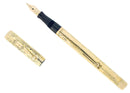 C1925 WATERMAN 18K G.F. 0552 1/2 LEC PANSY PANEL M-BBB NIB FOUNTAIN PEN RESTORED OFFERED BY ANTIQUE DIGGER