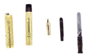 C1925 WATERMAN 18K GOLD FILLED PANSY PANEL 0552 1/2V FOUNTAIN PEN RESTORED OFFERED BY ANTIQUE DIGGER