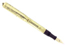 C1925 WATERMAN 18K GOLD FILLED PANSY PANEL 0552 1/2V FOUNTAIN PEN RESTORED OFFERED BY ANTIQUE DIGGER
