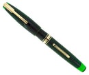 1940 TRANSPARENT GREEN WATERMAN 100 HUNDRED YEAR FOUNTAIN PEN M-BBB+ FLEX NIB RESTORED OFFERED BY ANTIQUE DIGGER