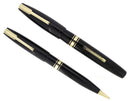 1941 WATERMAN JET BLACK 100 YEAR STANDARD SIZE FOUNTAIN PEN & PENCIL F-BBB NIB RESTORED OFFERED BY ANTIQUE DIGGER