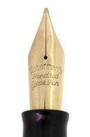 1941 WATERMAN JET BLACK 100 YEAR STANDARD SIZE FOUNTAIN PEN & PENCIL F-BBB NIB RESTORED OFFERED BY ANTIQUE DIGGER