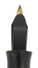 1930s WATERMAN 32 FULL-SIZE BLUE & CREAM CELLULOID FOUNTAIN PEN F-BB+ FLEX NIB RESTORED OFFERED BY ANTIQUE DIGGER