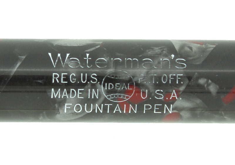 WATERMAN 3 GREY PEARL CELLULOID FOUNTAIN PEN XF-BBB FLEX NIB RESTORED OFFERED BY ANTIQUE DIGGER