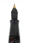 EARLY 1930S WATERMAN 3V GRAY & RED MARBLED FOUNTAIN PEN M-BBB FLEX NIB RESTORED OFFERED BY ANTIQUE DIGGER