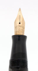 EARLY 1930S WATERMAN 3V GRAY & RED MARBLED FOUNTAIN PEN M-BBB FLEX NIB RESTORED OFFERED BY ANTIQUE DIGGER