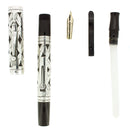 C1925 WATERMAN 452 STERLING OVERLAY FOUNTAIN PEN F-BBB 2.19MM FLEX NIB RESTORED OFFERED BY ANTIQUE DIGGER