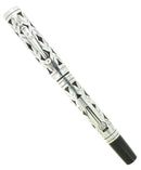 C1925 WATERMAN 452 STERLING OVERLAY FOUNTAIN PEN F-BBB 2.19MM FLEX NIB RESTORED OFFERED BY ANTIQUE DIGGER