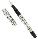 C1925 WATERMAN 452 STERLING OVERLAY FOUNTAIN PEN F-BBB 2.19MM FLEX NIB RESTORED OFFERED BY ANTIQUE DIGGER