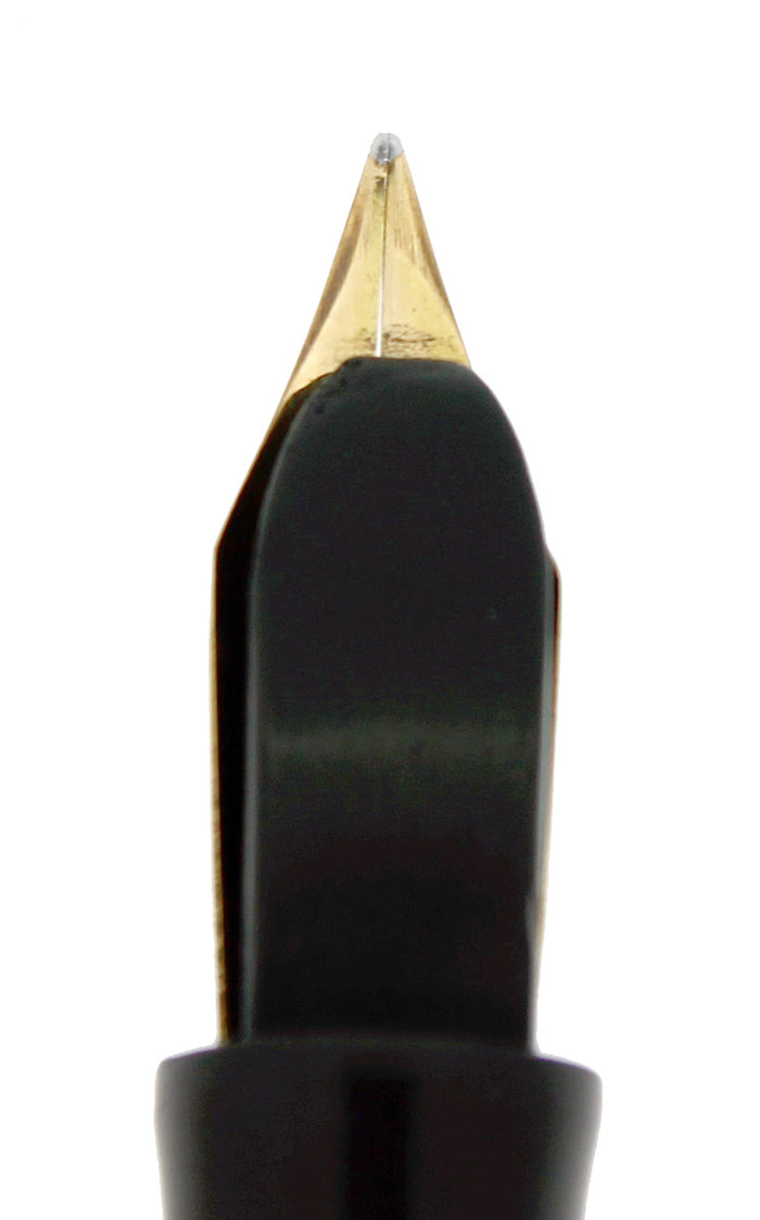 TosdnuosC4 WATERMAN Waterman 52 Red Ripple Fountain Pen w Later Sterling Overlay