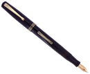 C1939 WATERMAN 513J BLACK CELLULOID 14K KEYHOLE M-BB NIB FOUNTAIN PEN RESTORED OFFERED BY ANTIQUE DIGGER