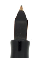 C1939 WATERMAN 513J BLACK CELLULOID 14K KEYHOLE M-BB NIB FOUNTAIN PEN RESTORED OFFERED BY ANTIQUE DIGGER