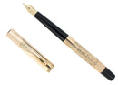 1917 WATERMAN 514 SMOOTH SOLID 14K GOLD OVERLAY STUB NIB FOUNTAIN PEN RESTORED OFFERED BY ANTIQUE DIGGER