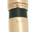 1917 WATERMAN 514 SMOOTH SOLID 14K GOLD OVERLAY STUB NIB FOUNTAIN PEN RESTORED OFFERED BY ANTIQUE DIGGER